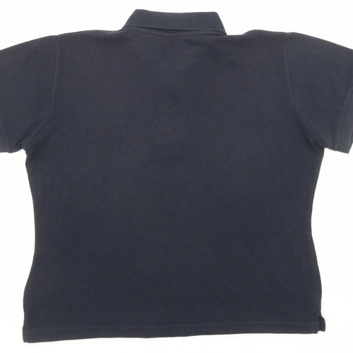 Reebok Womens Blue Polyester Basic Polo Size 18 Collared