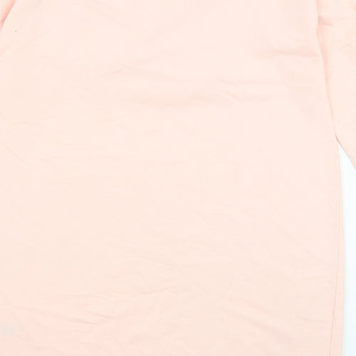Select Womens Pink Cotton Jumper Dress Size 12 Round Neck Pullover