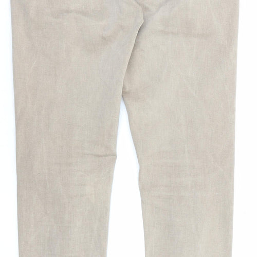Replay Mens Beige Cotton Chino Trousers Size 29 in L30 in Regular Zip