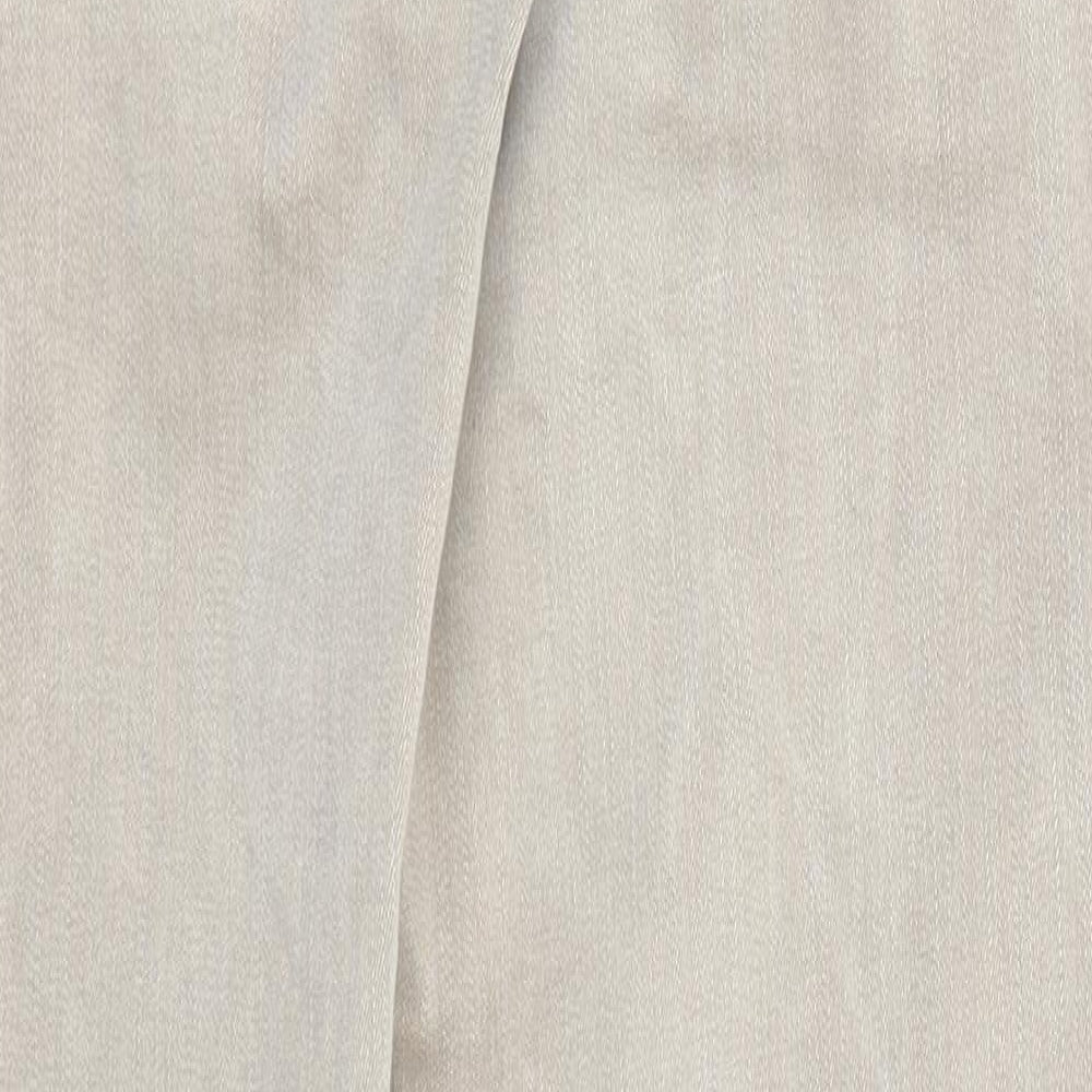 Replay Mens Beige Cotton Chino Trousers Size 29 in L30 in Regular Zip
