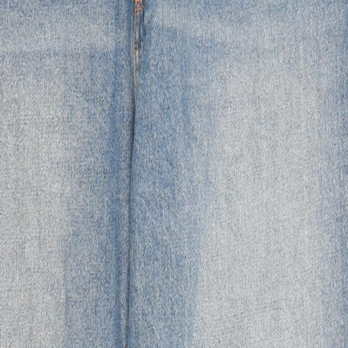Denim & Co. Womens Blue Cotton Straight Jeans Size 16 Regular Zip