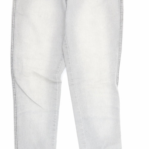 Denim & Co. Womens Grey Cotton Jegging Jeans Size 10 Regular Zip