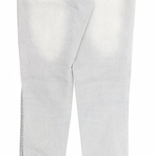 Denim & Co. Womens Grey Cotton Jegging Jeans Size 10 Regular Zip
