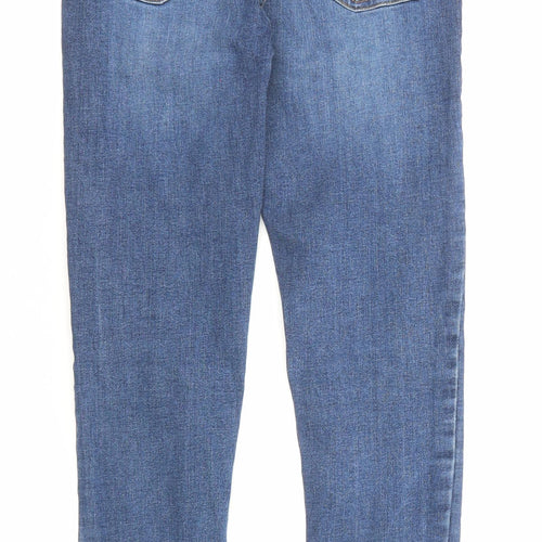 Denim & Co. Womens Blue Cotton Skinny Jeans Size 8 Regular Zip - Waist 21 inches