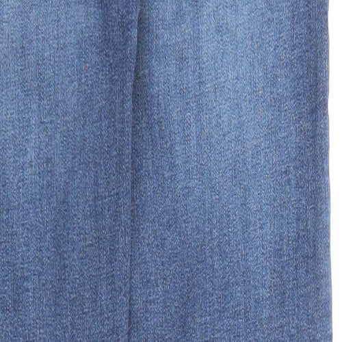 Denim & Co. Womens Blue Cotton Skinny Jeans Size 8 Regular Zip - Waist 21 inches