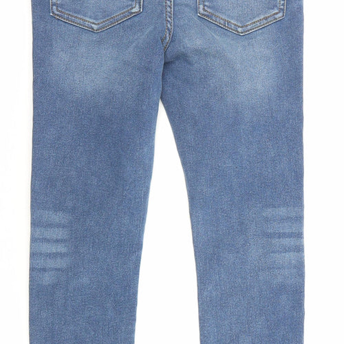 Nutmeg Boys Blue Cotton Skinny Jeans Size 7-8 Years Regular Drawstring