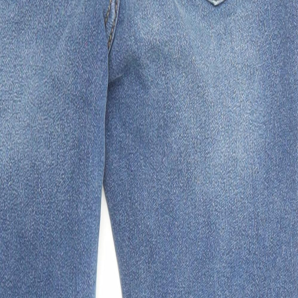 Nutmeg Boys Blue Cotton Skinny Jeans Size 7-8 Years Regular Drawstring