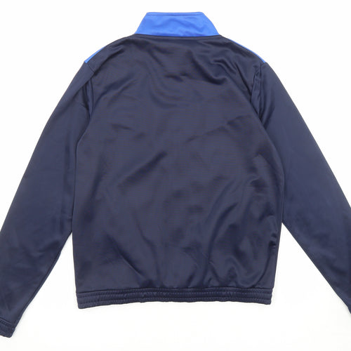 Donnay Boys Blue Geometric Track Jacket Jacket Size 13 Years Zip