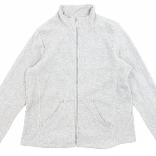 M&Co Womens Grey Jacket Size 14 Zip
