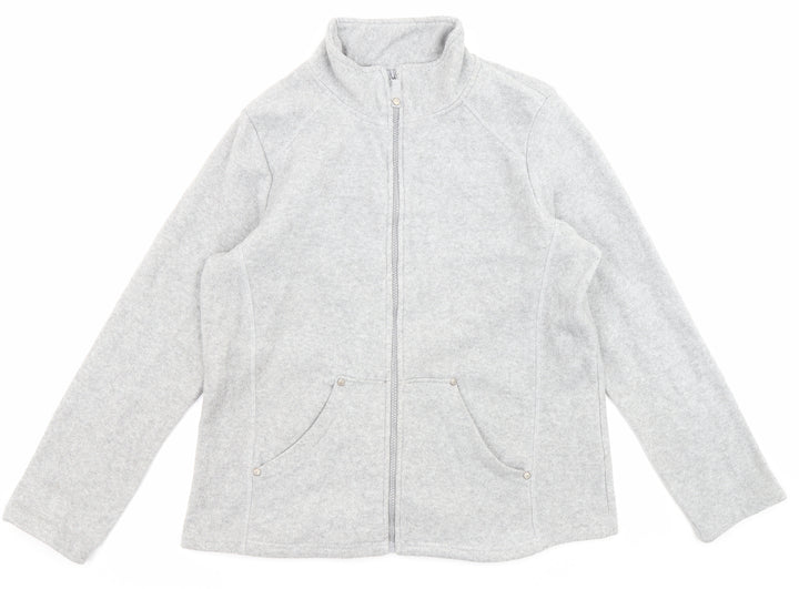 M&Co Womens Grey Jacket Size 14 Zip