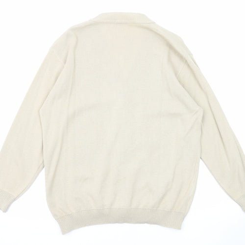 Stylistiq Womens Beige V-Neck Acrylic Cardigan Jumper Size XL