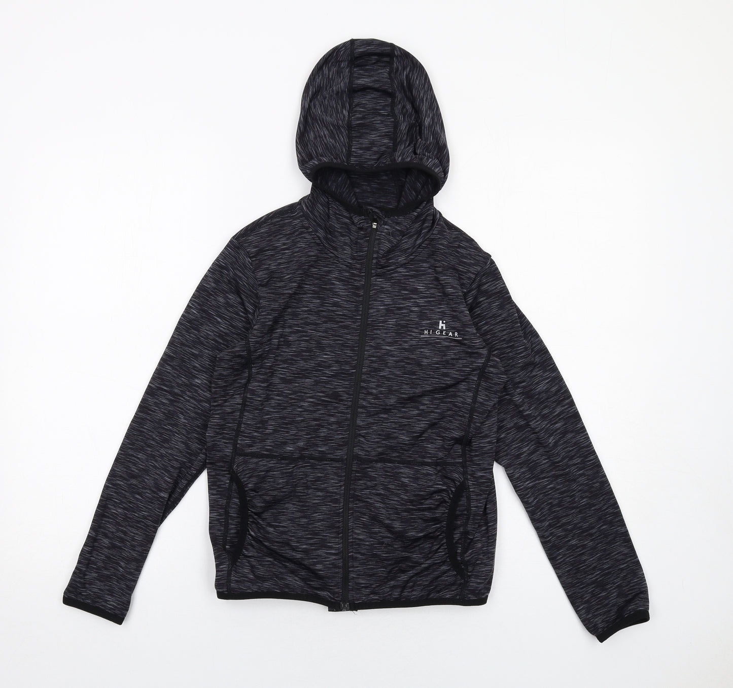 Hi Gear Girls Grey Polyester Full Zip Hoodie Size 9-10 Years Zip