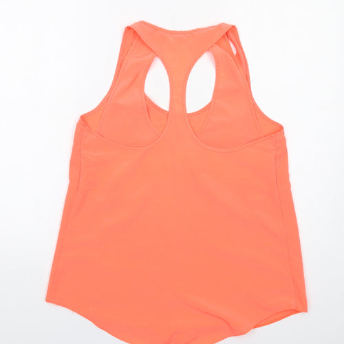 River Island Womens Orange Polyester Basic Tank Size 14 Round Neck