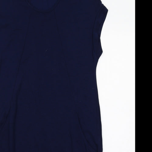 Roman Womens Blue Viscose Shift Size 12 Round Neck Pullover