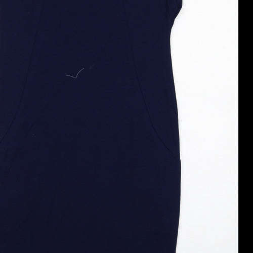 Roman Womens Blue Viscose Shift Size 12 Round Neck Pullover