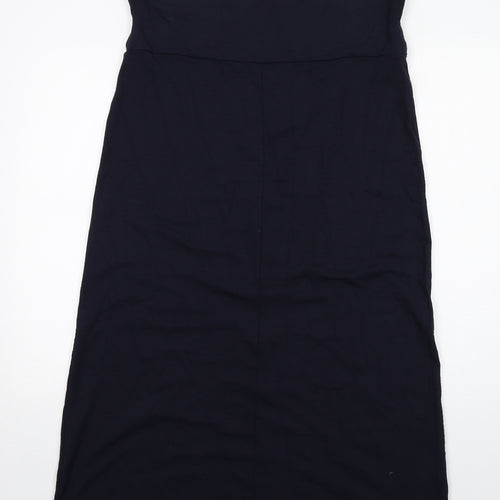 John Lewis Womens Blue Viscose A-Line Skirt Size 16