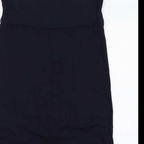 John Lewis Womens Blue Viscose A-Line Skirt Size 16
