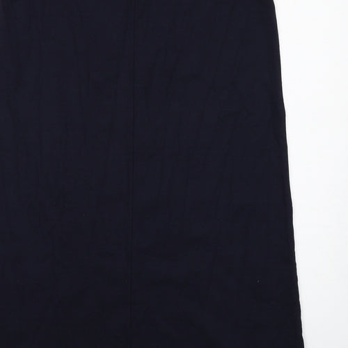 John Lewis Womens Blue Viscose A-Line Skirt Size 16