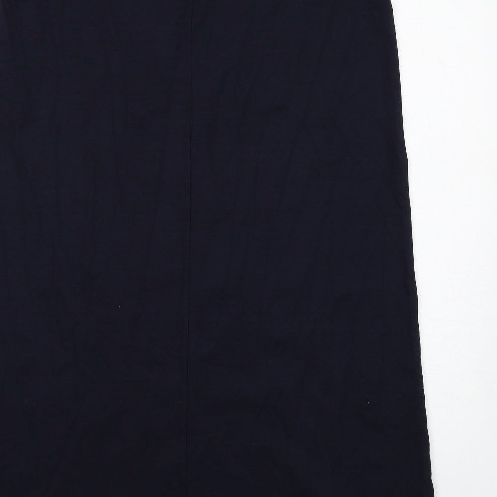 John Lewis Womens Blue Viscose A-Line Skirt Size 16