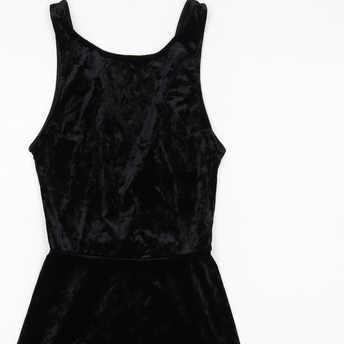 H&M Womens Black Polyester Fit & Flare Size 10 Round Neck Pullover