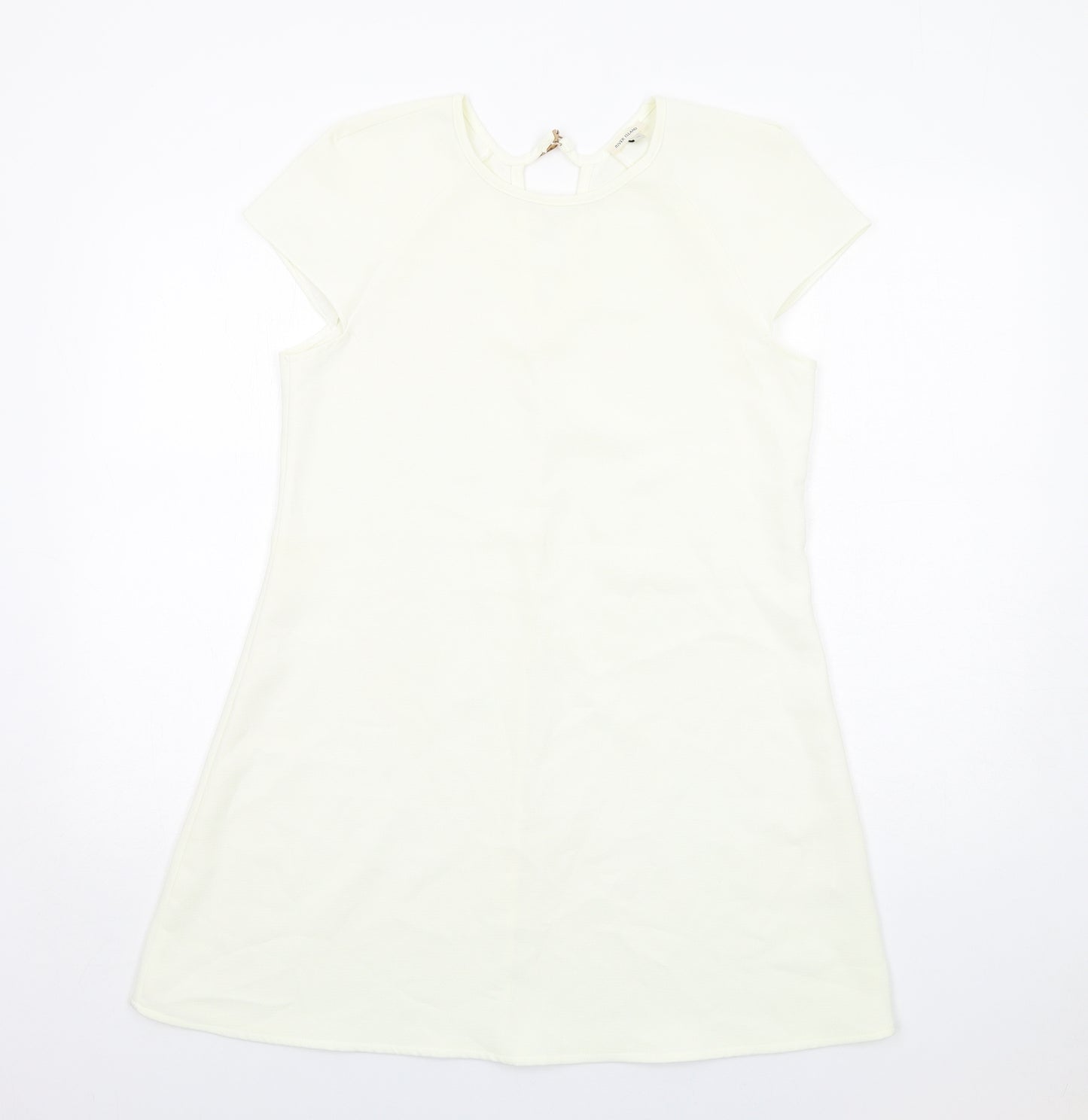River Island Womens Ivory Polyester A-Line Size 10 Round Neck Pullover