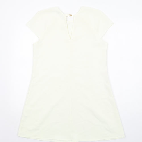 River Island Womens Ivory Polyester A-Line Size 10 Round Neck Pullover