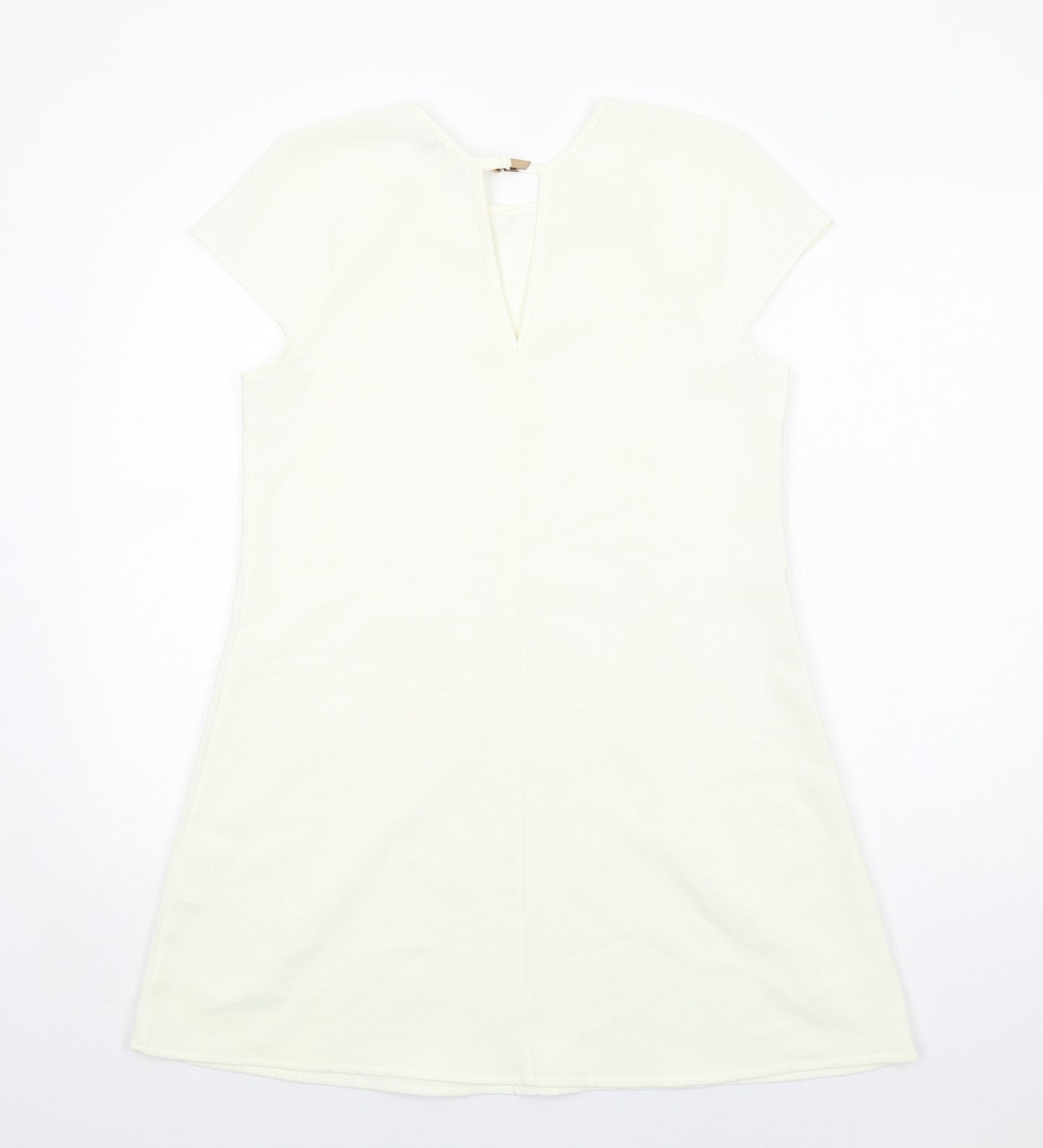 River Island Womens Ivory Polyester A-Line Size 10 Round Neck Pullover