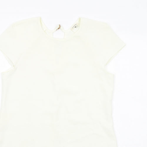 River Island Womens Ivory Polyester A-Line Size 10 Round Neck Pullover