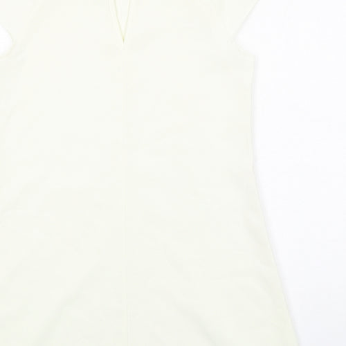 River Island Womens Ivory Polyester A-Line Size 10 Round Neck Pullover
