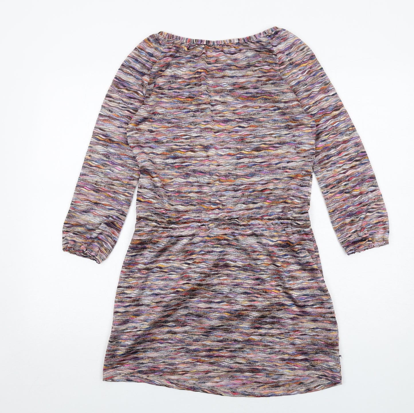 Warehouse Womens Multicoloured Polyester Bodycon Size 10 Round Neck Pullover