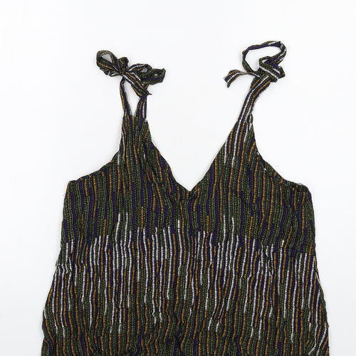 H&M Womens Multicoloured Geometric Viscose Camisole Tank Size 12 V-Neck