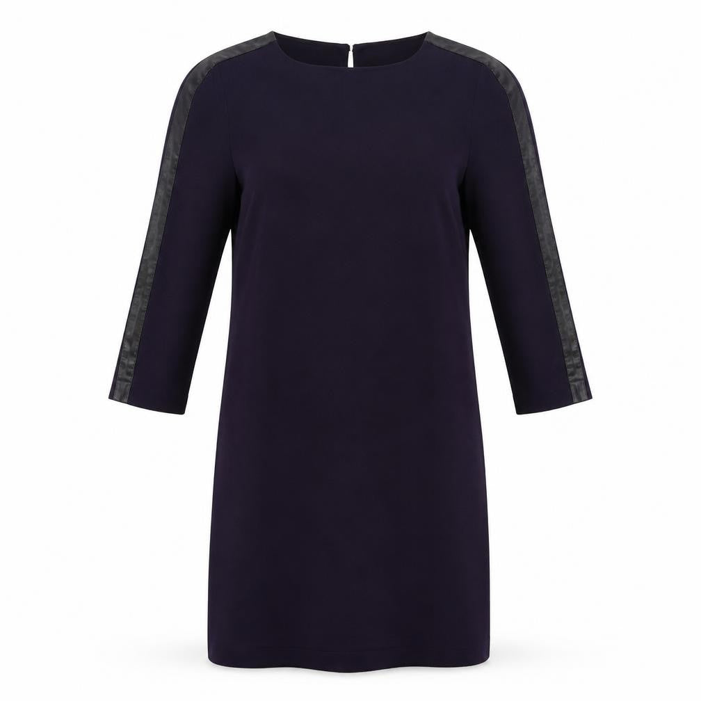 Front view of Zara women’s purple polyester a-line, size S, round neck button