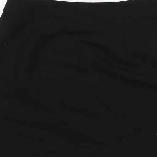 ASOS Womens Black Polyester A-Line Skirt Size 8 Zip