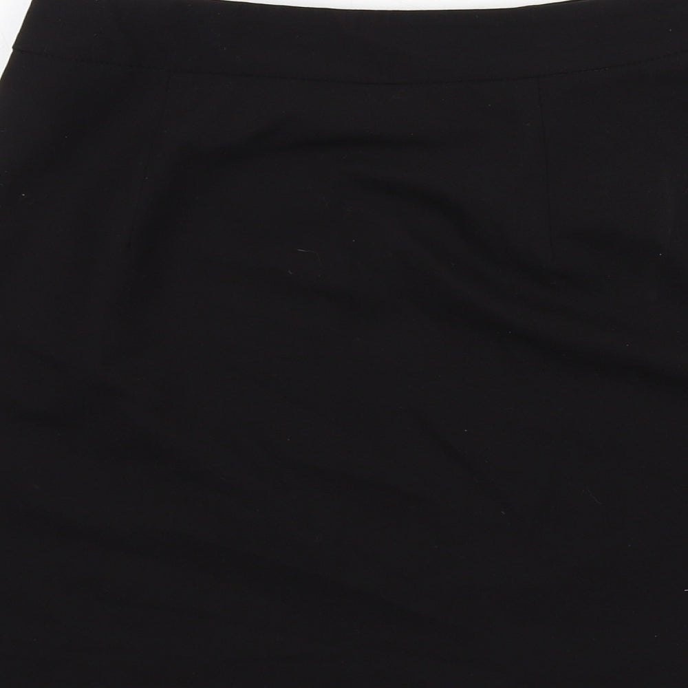 ASOS Womens Black Polyester A-Line Skirt Size 8 Zip