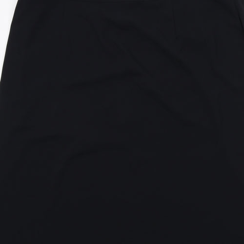 Marks and Spencer Womens Black Polyester A-Line Skirt Size 20 Zip