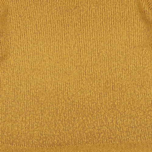 New Look Womens Yellow Round Neck Acrylic Pullover Jumper Size S