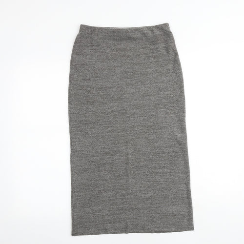 Zara Womens Grey Cotton Bandage Skirt Size S
