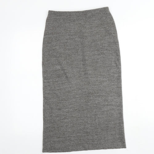 Zara Womens Grey Cotton Bandage Skirt Size S