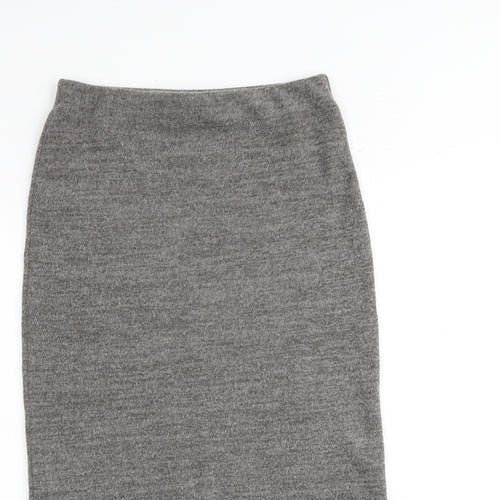 Zara Womens Grey Cotton Bandage Skirt Size S