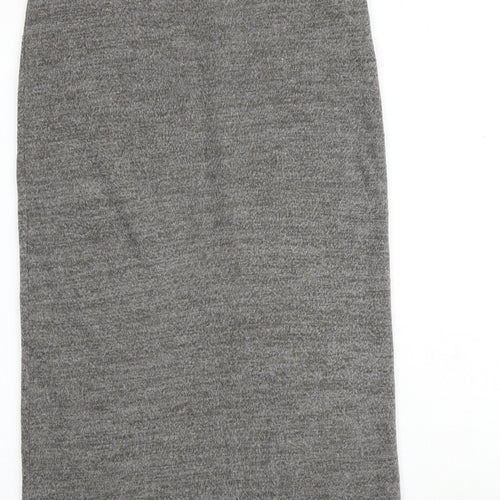 Zara Womens Grey Cotton Bandage Skirt Size S