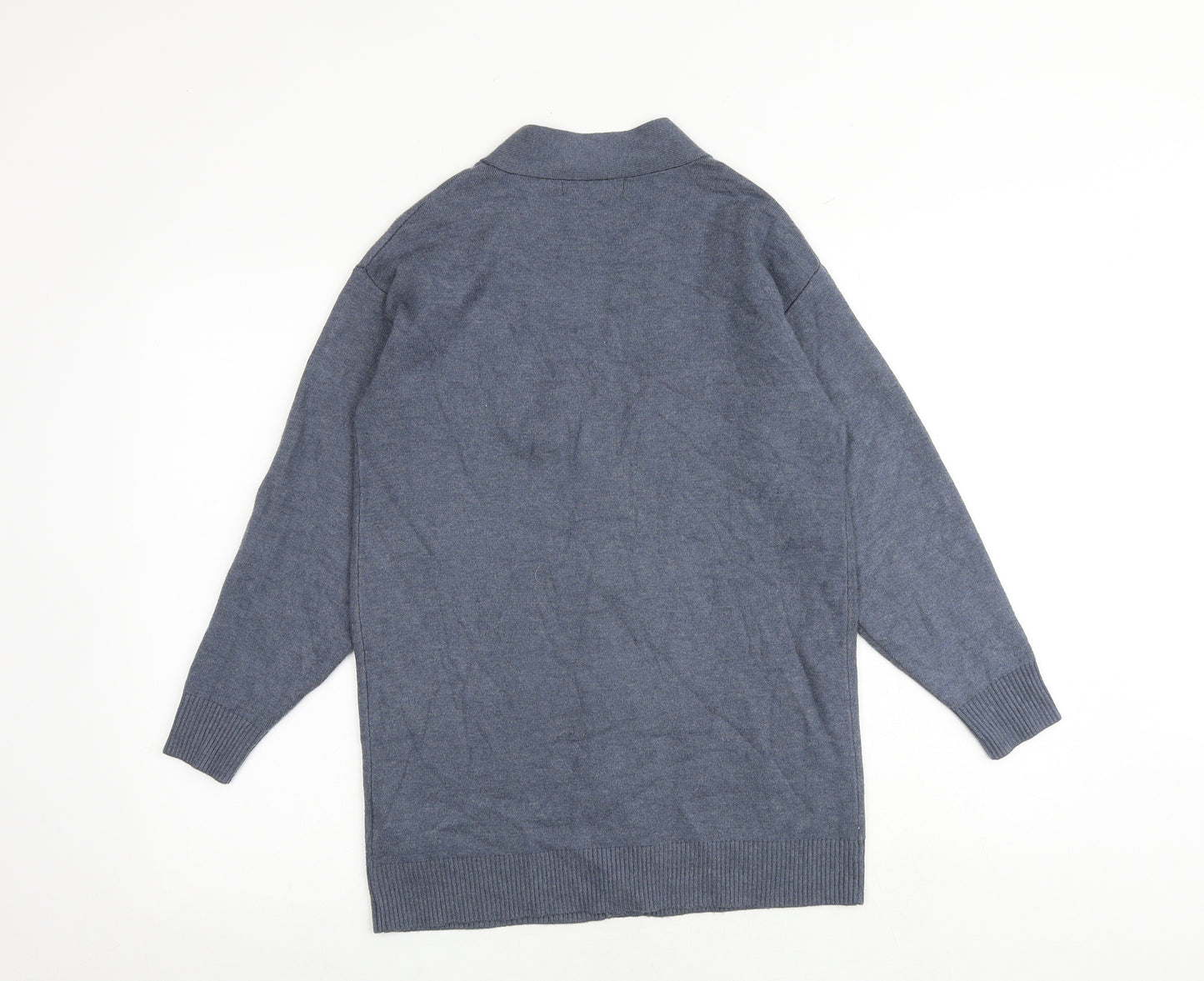 Marks and Spencer Womens Blue V-Neck Viscose Cardigan Jumper Size XS