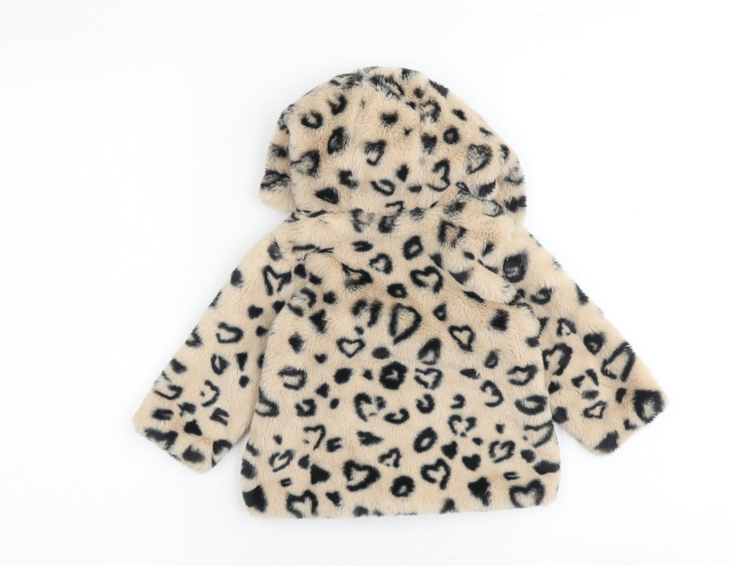 NEXT Baby Multicoloured Animal Print Jacket Size 6-9 Months Button - Leopard Print, Teddy Bear Style