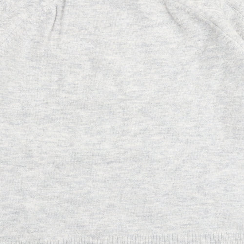 Marks and Spencer Womens Grey Round Neck Acrylic Pullover Jumper Size M