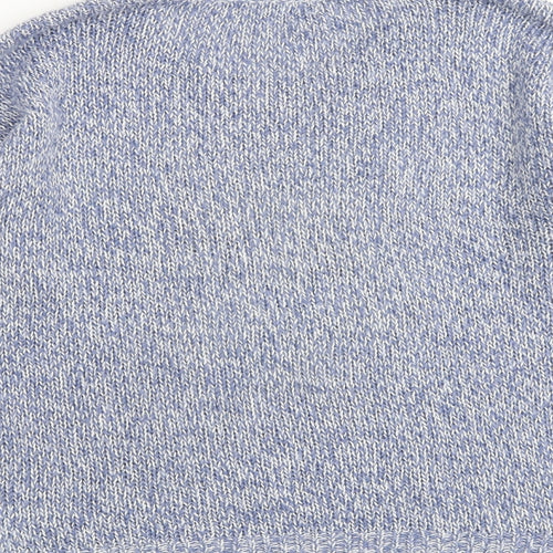Bonmarché Womens Blue Round Neck Acrylic Pullover Jumper Size S - Owl