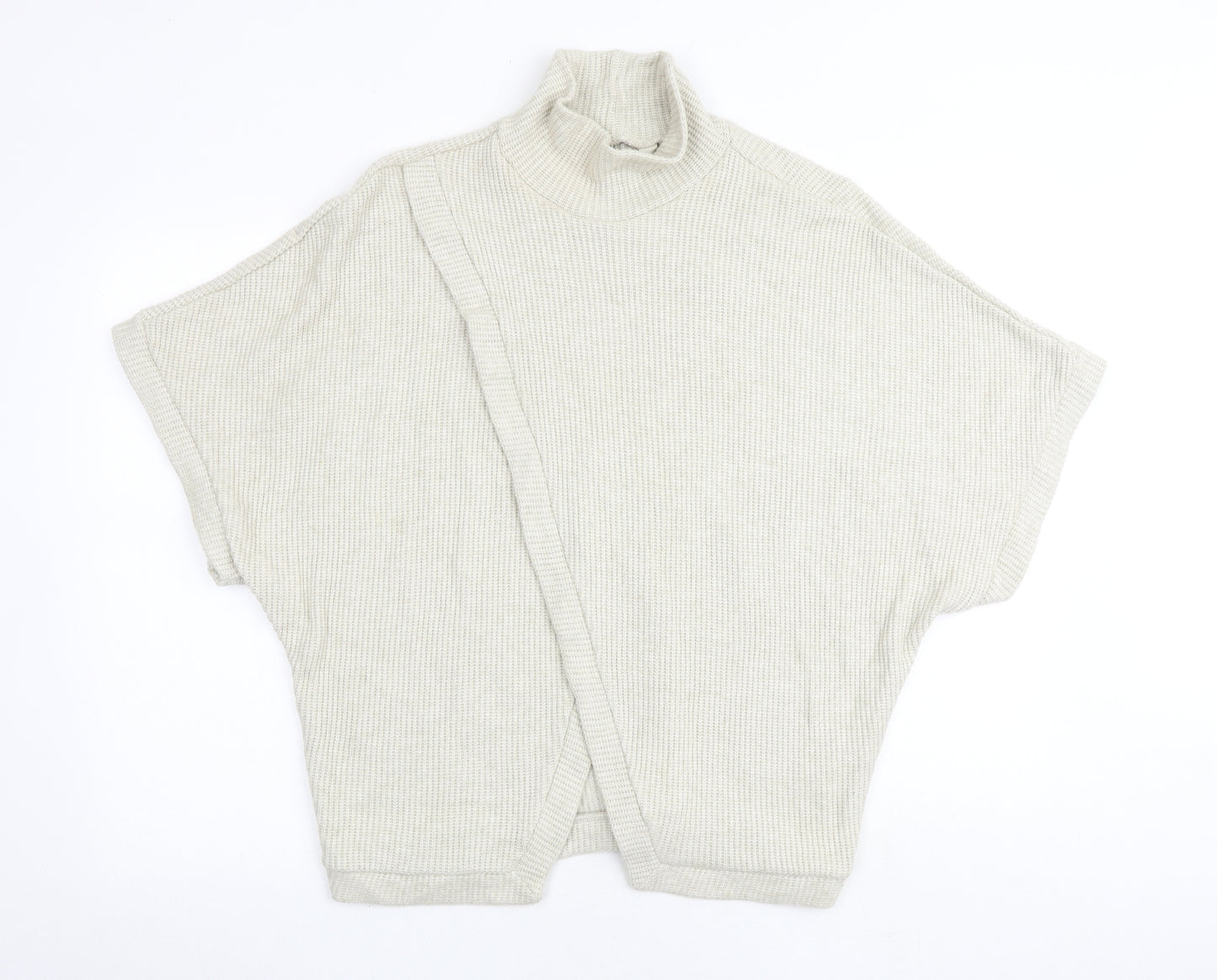 Apricot Womens Beige High Neck Viscose Pullover Jumper Size 10