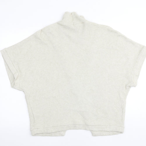 Apricot Womens Beige High Neck Viscose Pullover Jumper Size 10