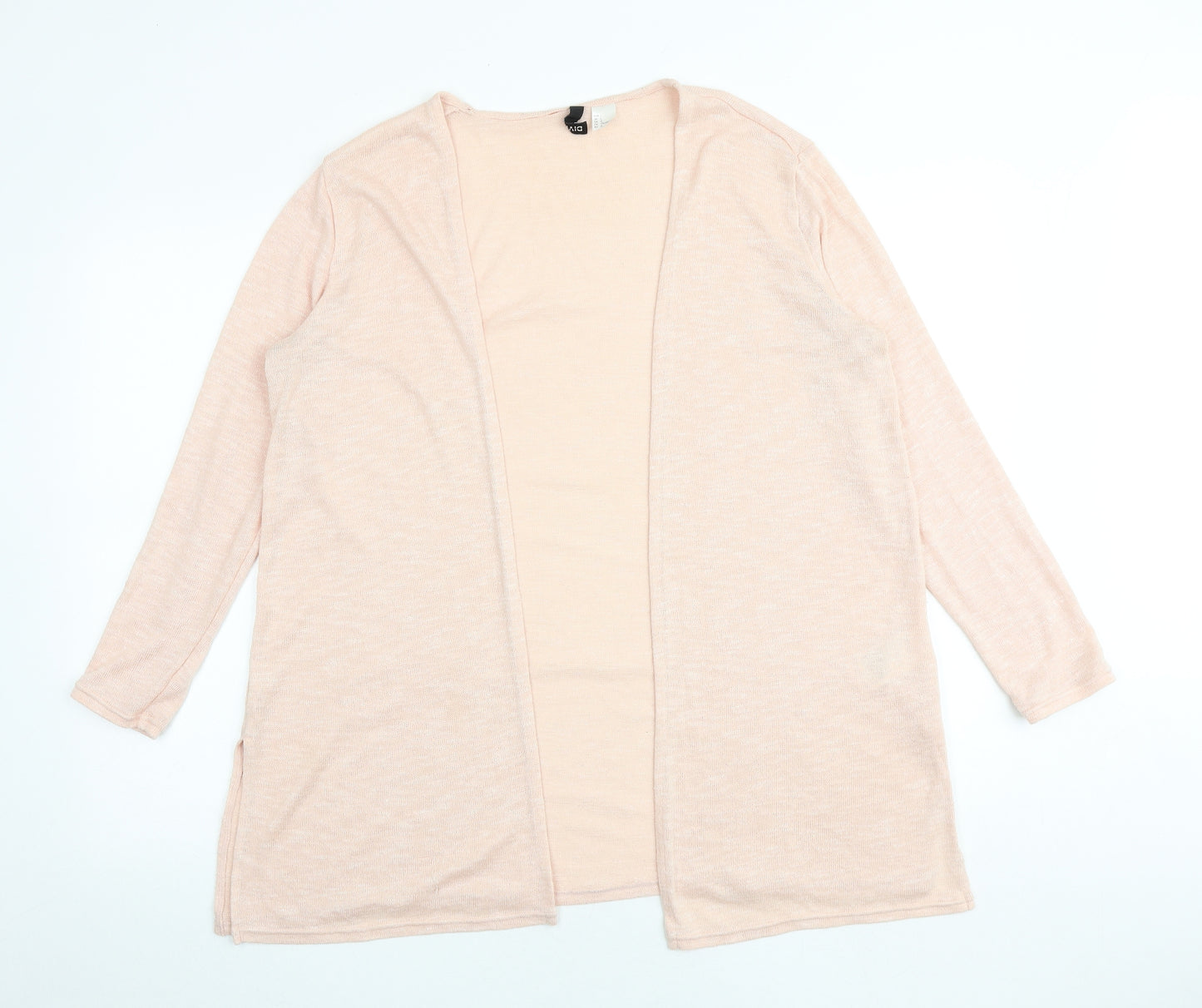 H&M Womens Pink V-Neck Acrylic Cardigan Jumper Size L
