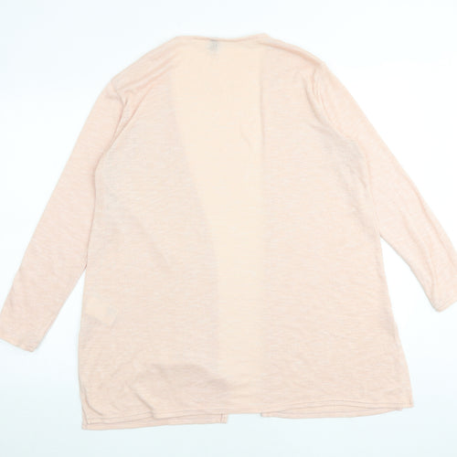 H&M Womens Pink V-Neck Acrylic Cardigan Jumper Size L