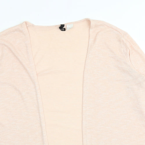 H&M Womens Pink V-Neck Acrylic Cardigan Jumper Size L