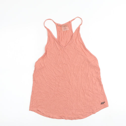 Myprotein Womens Pink Polyester Basic Tank Size S V-Neck Pullover